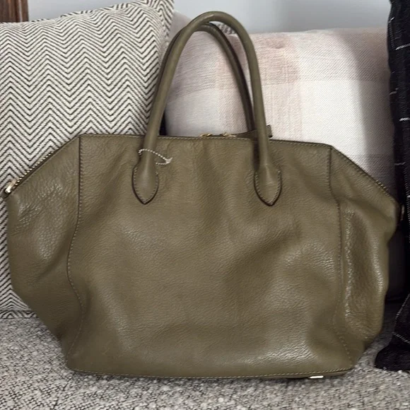 Tory Burch Olive Green Leather Bag - Picture 5 of 10